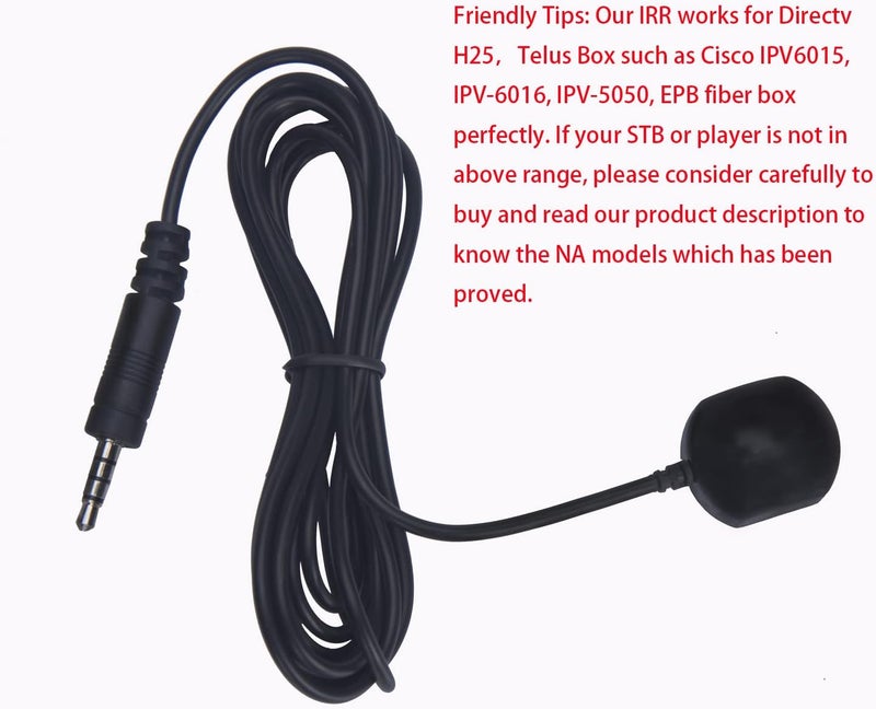 SR Technology 6-Feet 37.9KHz External IR Receiver Cable, Infrared Receiver for Directv H25,Satellite Receivers etc(IRR-102C) - Image 3